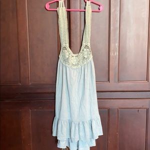 Altered state crochet top soft ruffle tank